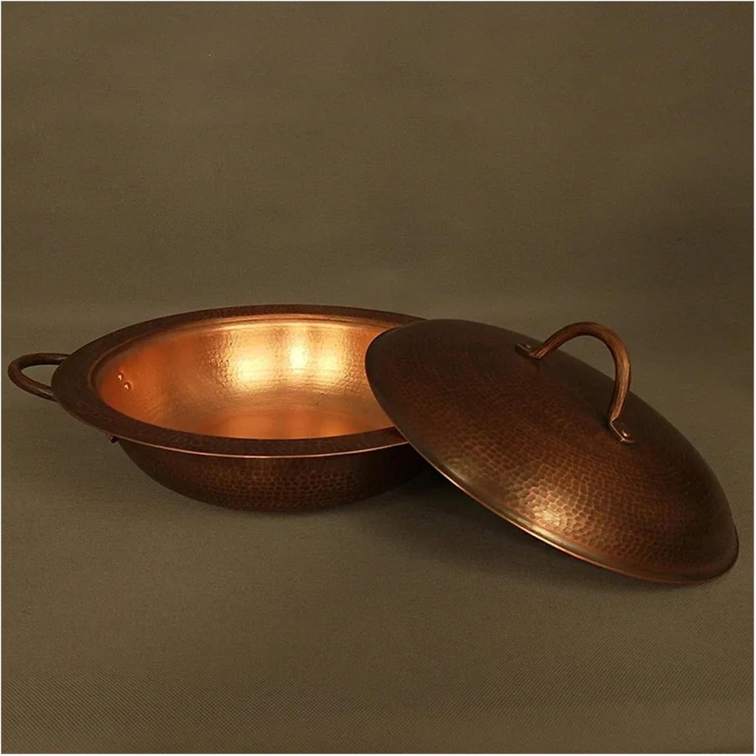 Hot Pot Home Handmade Hotpot Pure Copper Old-Fashioned Pot Dual Purpose Copper Pot for Induction Cooker and Gas Pots Cookware Copper Pot