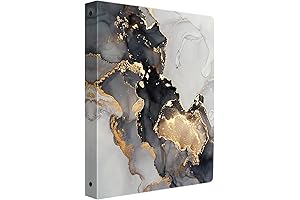 WAVEYU Durable 3 Ring Binder: The Marble Wonder