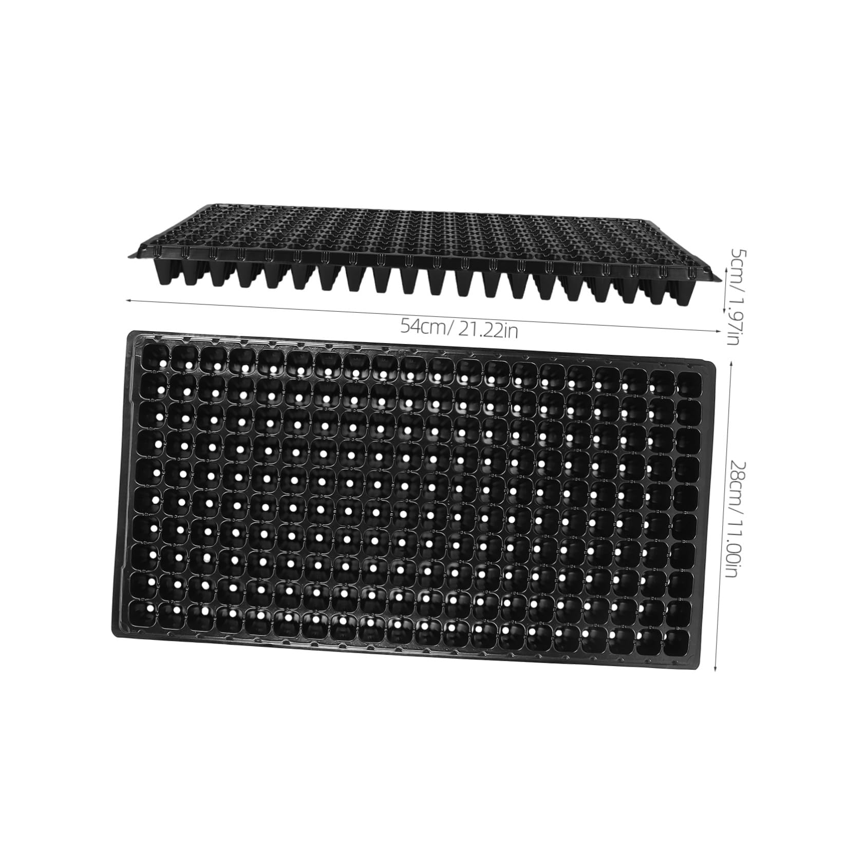 Plateau de Germination 10 Pièces 200 Cellules en PVC Noir pour Semis