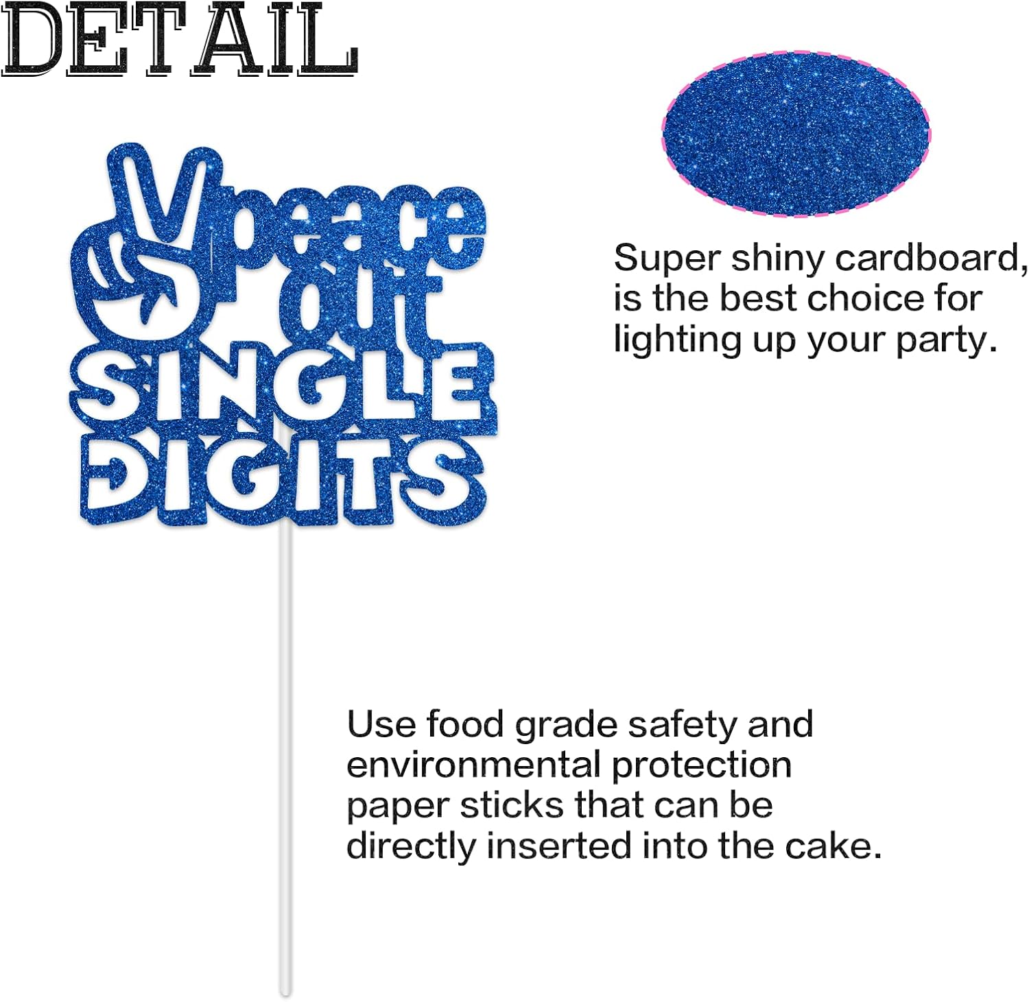 Peace out Single Digits Cake Topper - Double Digits 10 Sign Cake Decor for Kids Boys Girls 10th Birthday Party Decoration - Out Single Digits I'm 10 Happy 10th Birthday Party Favors Cake Picks