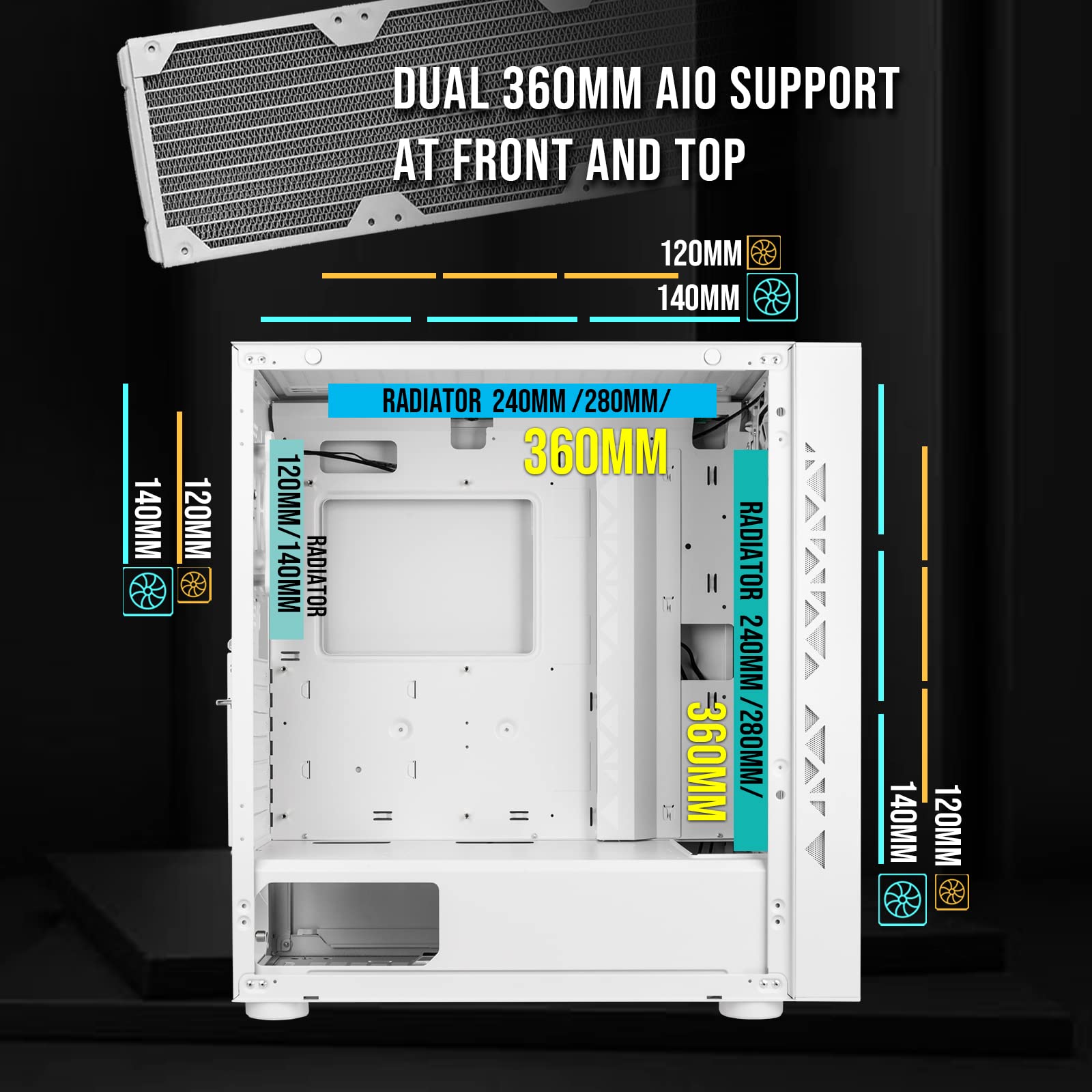 Caja Semitorre ATX BitFenix Tracery A-RGB Blanco