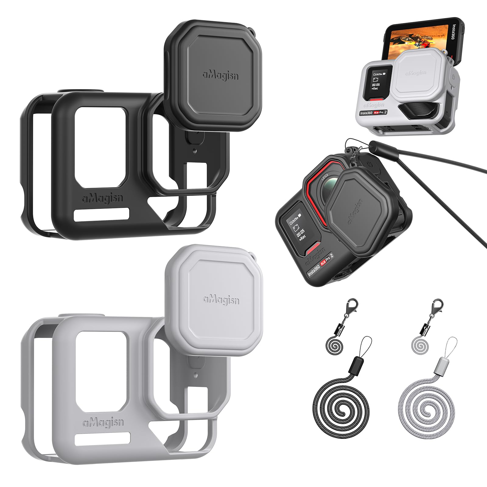 Silikon Schutzhülle Für Insta360 Ace Pro 2 - Vollschutz Action Kamera Case