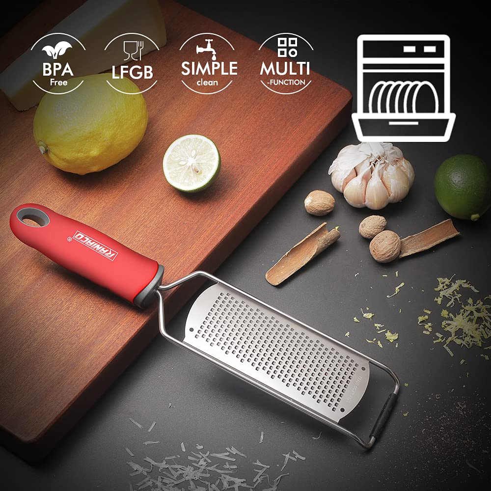 Grattugia Manuale In Acciaio Inox - Per Formaggio, Agrumi E Cioccolato - Con Copertura Protettiva - Foto 9
