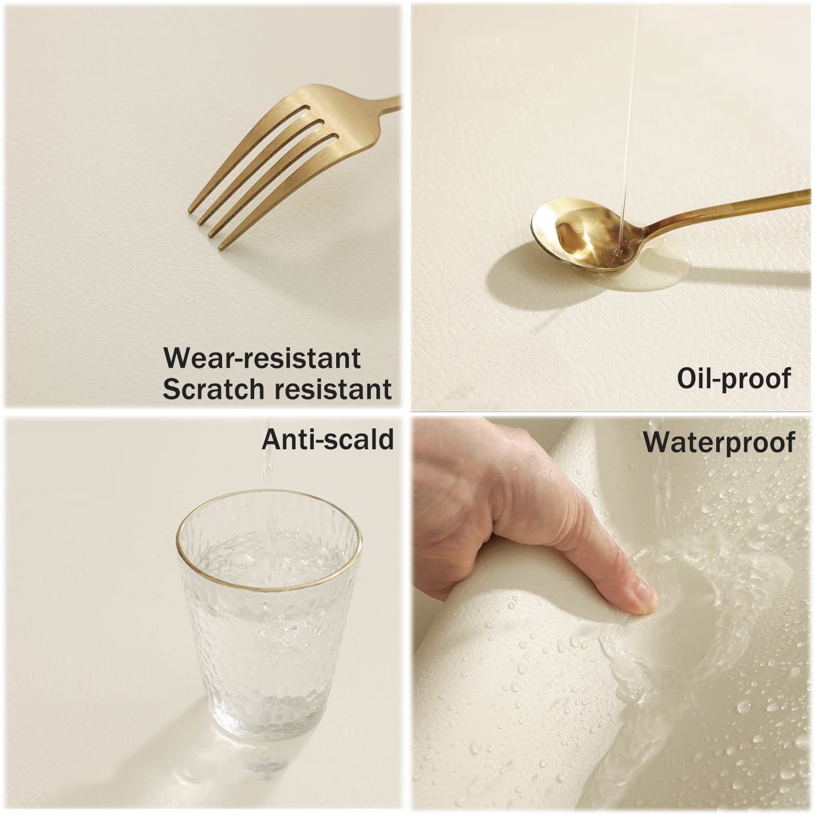Tappetini da Scrivania Pelle, Sottomano da Scrivania in Ecopelle, Grande Tappetino per Mouse, Impermeabile Tappetino Scrivania da Ufficio, Tappetino Protezione da Tavolo(Size:50 * 120cm,Color:Bianco)