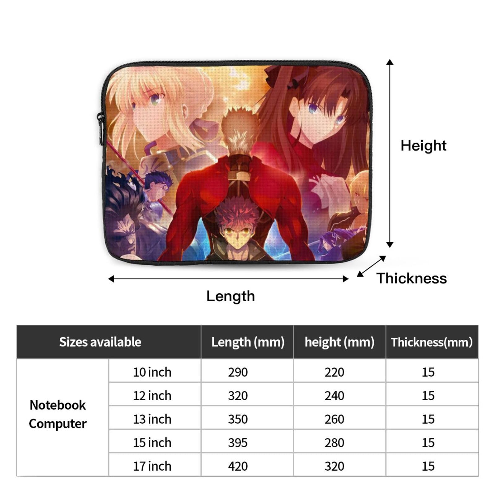 Amazon.co.jp: パソコンケース Fate フェイト セイバー ノートパソコン