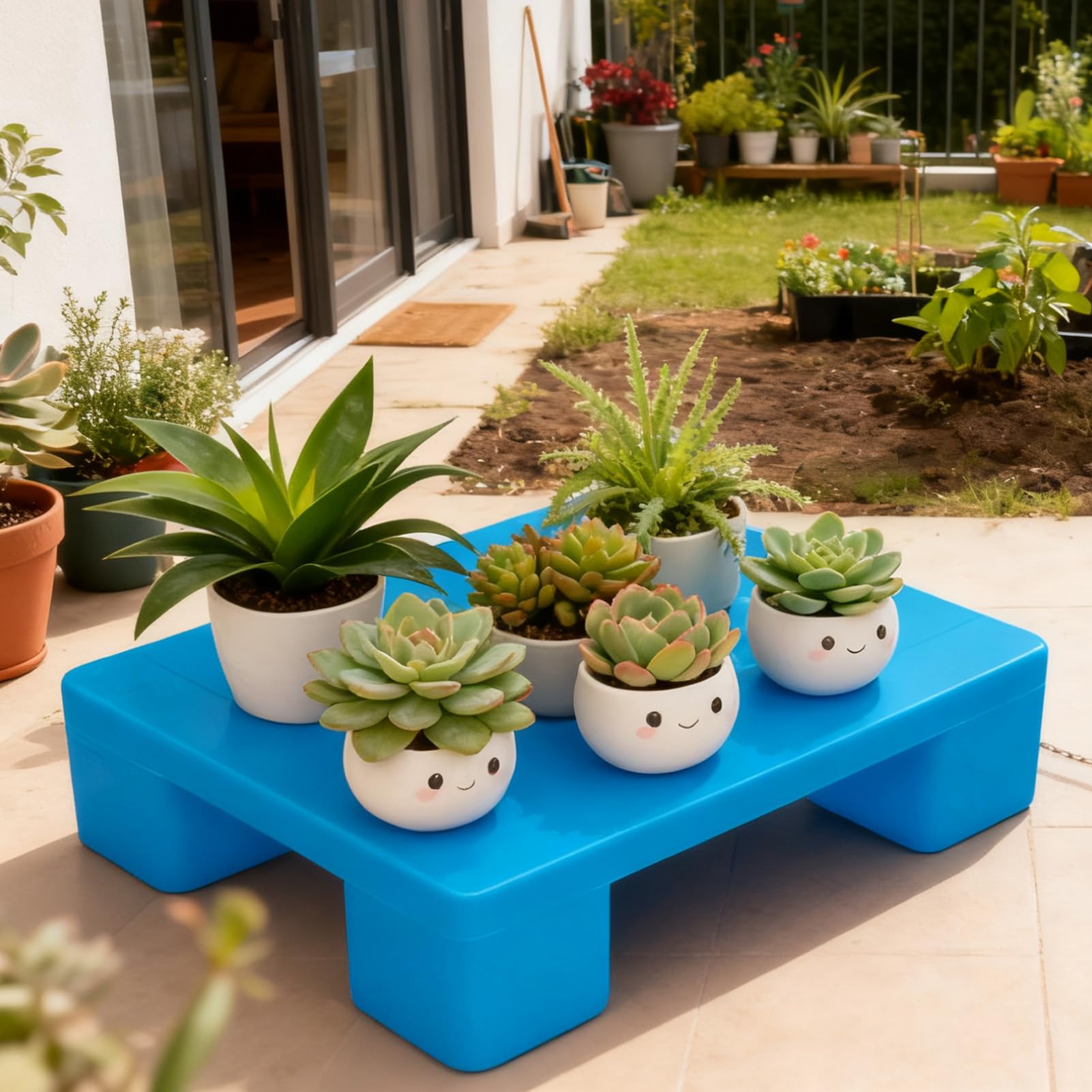 Pallet Da Esposizione Da Pavimento - Rialzo Organizzativo In HDPE Resistente All'umidità 1000 G, Soluzione Di Protezione Del Terreno Con Design Stabile A Gambe | Magazzino Seminterrato Negozio