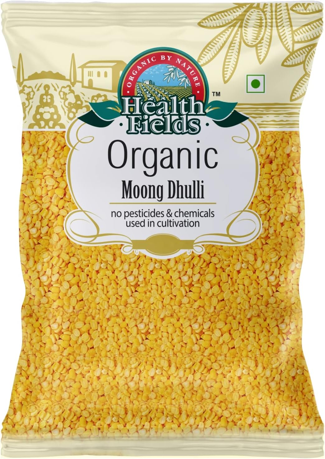 HealthFields Organic Moong Dhuli Dal | Yellow Split Gram Without Husk | Protein-Rich, Easily Digestible & Low Fat | 1kg