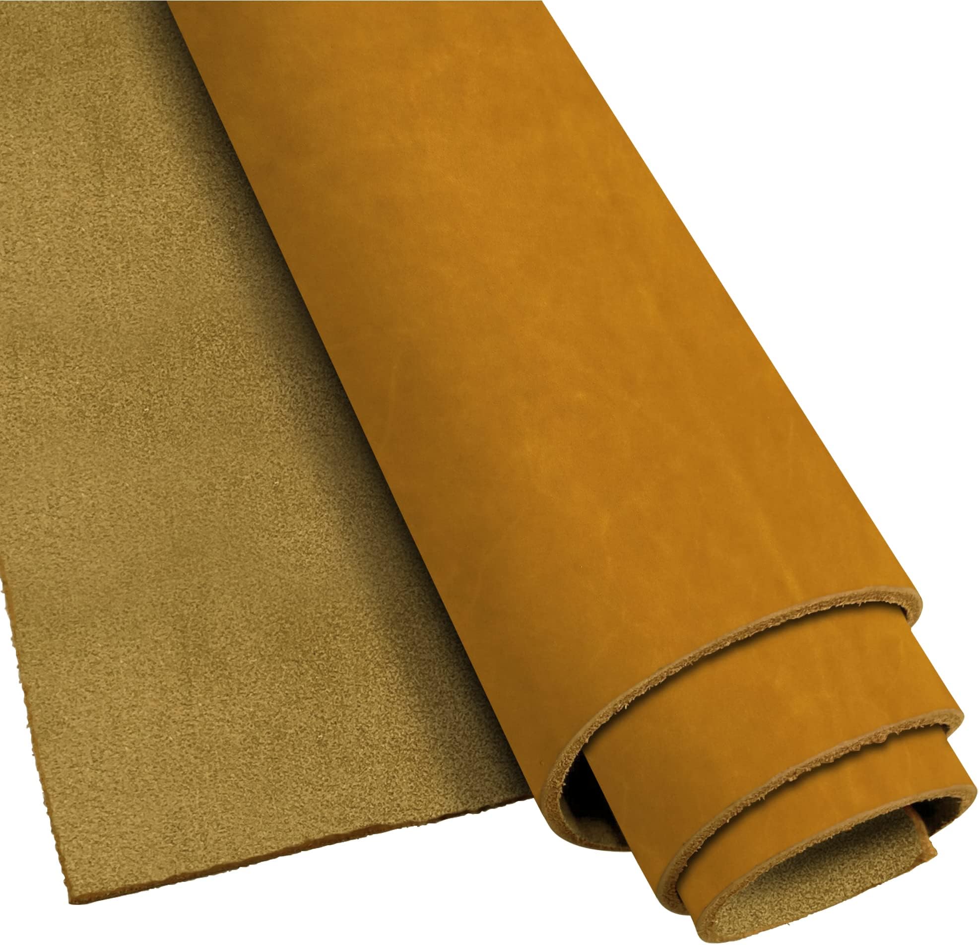 ELW Crazy Horse Leather 5-6 OZ (2-2.4mm) | Tobacco Brown | Pre-Cut 6″x12″ | Full Grain Cowhide Handmade Leather for DIY, Crafts, Sheaths, Sewing, Workshop