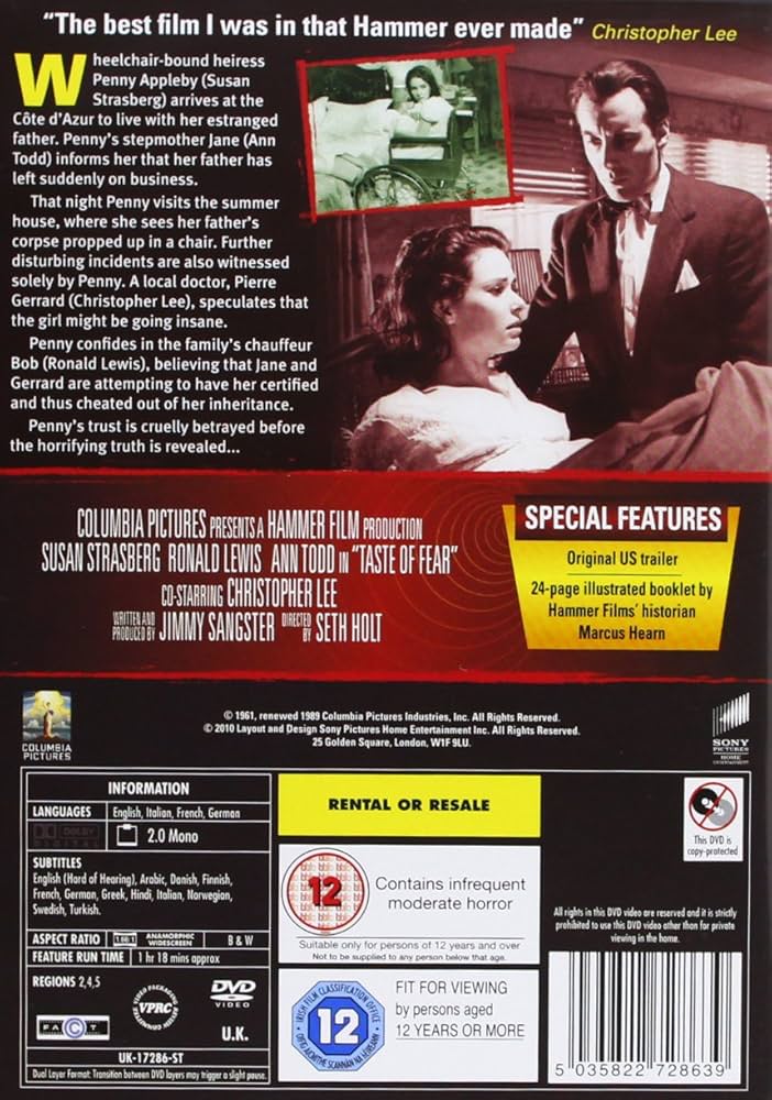 Amazon.co.jp: Taste of Fear : DVD