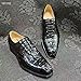 Authentic Exotic Crocodile Skin Men's Square-Toe Designer Dress Shoes Genuine Alligator Leather Male Lace-up Black Oxford Shoes