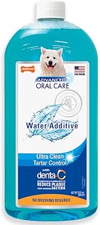 Nylabone Advanced Oral Care Dental Water Additive for Dogs - Tartar Remover, Breath Freshener, Denta-C, 32 oz