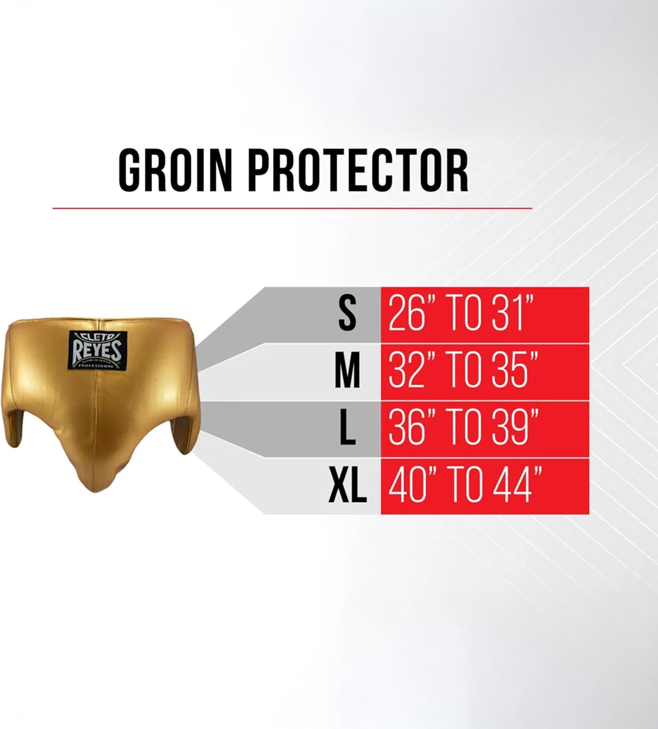 Cleto Reyes Light Groin Protector with Lightweight Protective Cup, Boxing Training Equipment, Protection Gear for Men