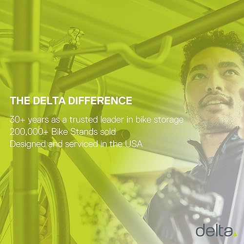Miniatura 7 de Delta Cycle - Soporte para bicicleta individual, sin herramientas, ajustable, para montaña, neumático grueso, bicicletas de carretera, soporte de