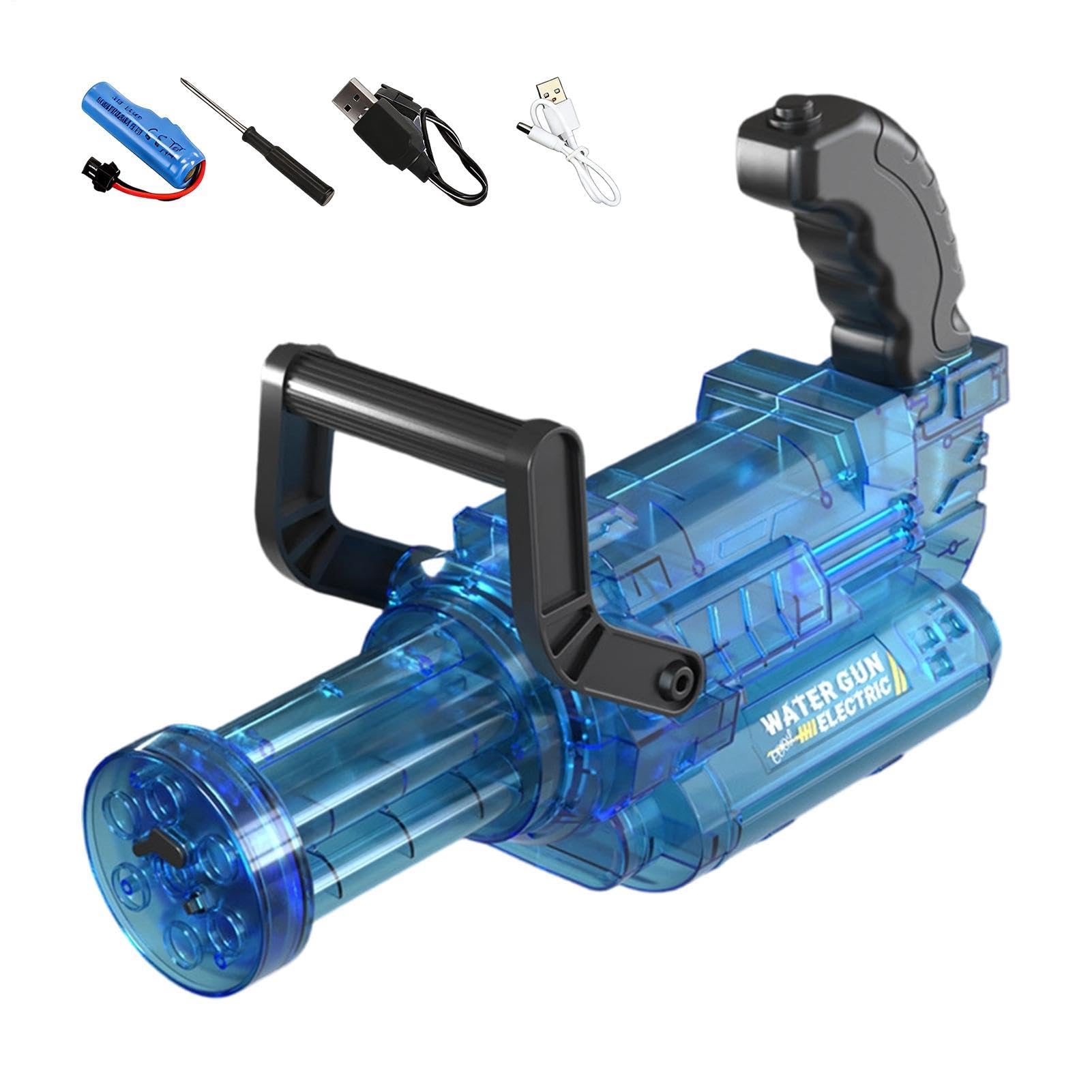 Pistola a spruzzo elettrica per bambini, con luce e | Giocattolo ad acqua per bambini per feste estive, giardino, cortile, campeggio
