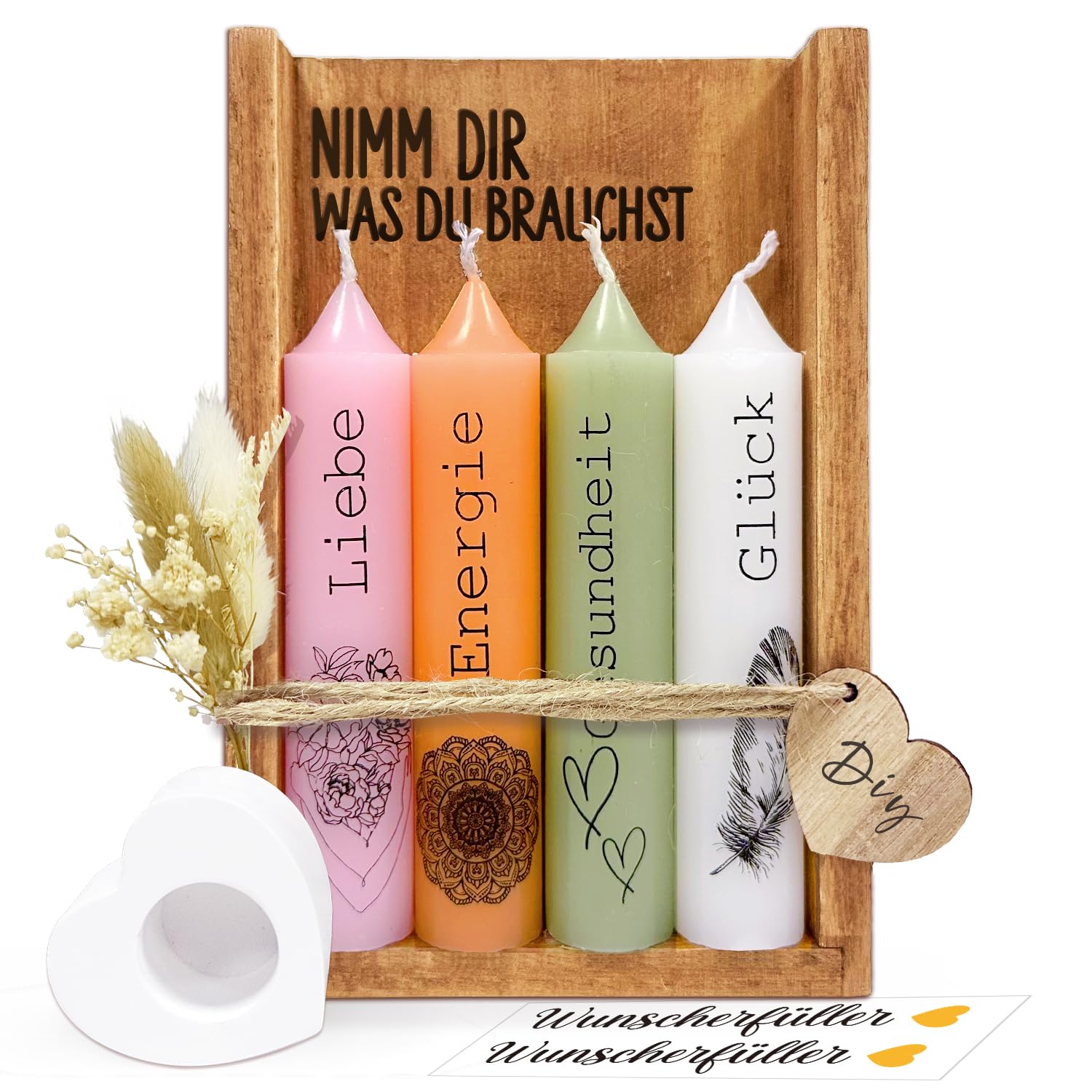 Candle Set Botschaften