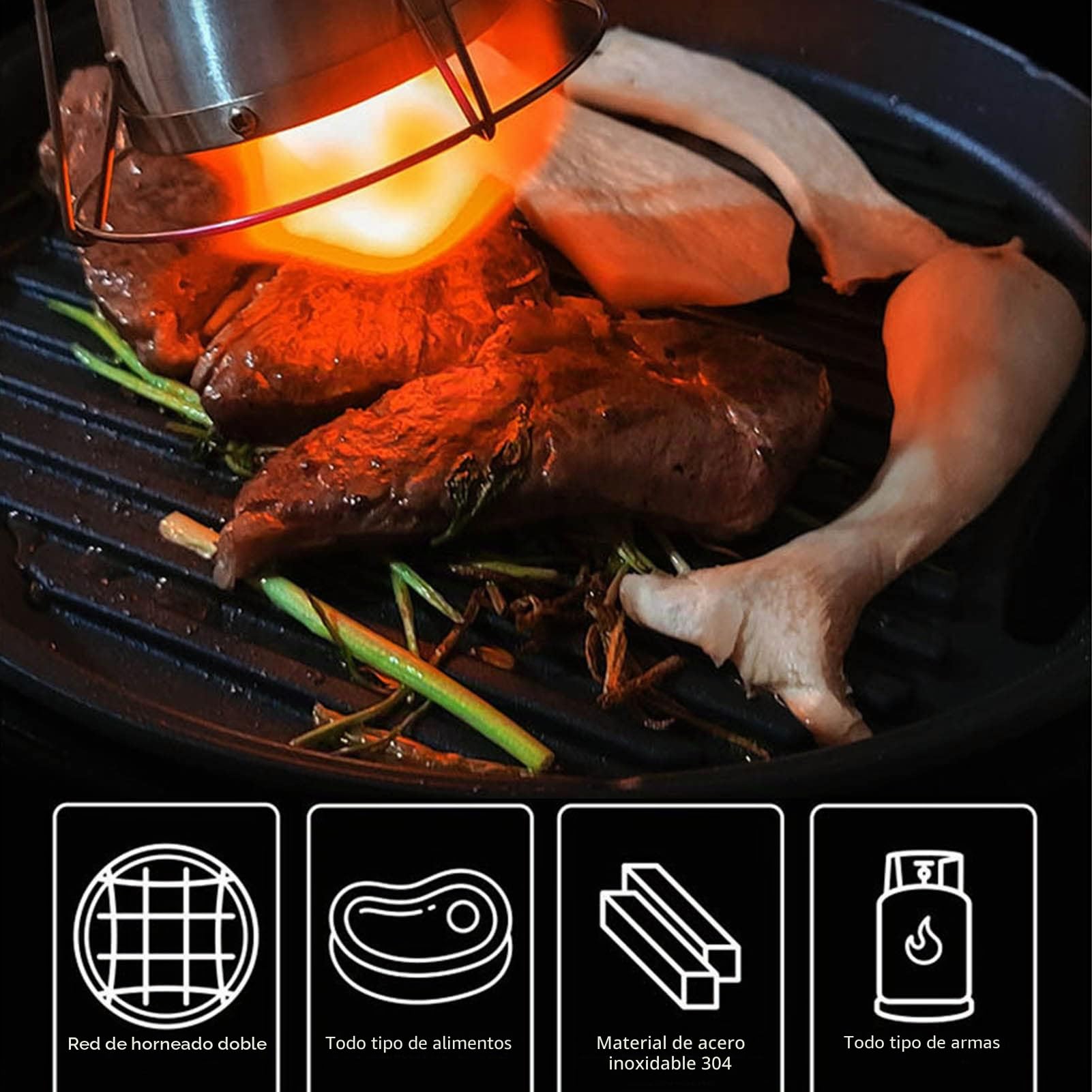 Accesorio de Antorcha Culinaria, Antorcha de Cocina de Fusión sin Humo, de Acero Inoxidable, Lanzallamas de Acero Inoxidable para el Desgaste de la Sopa, para el Hogar, Cocina BBQ
