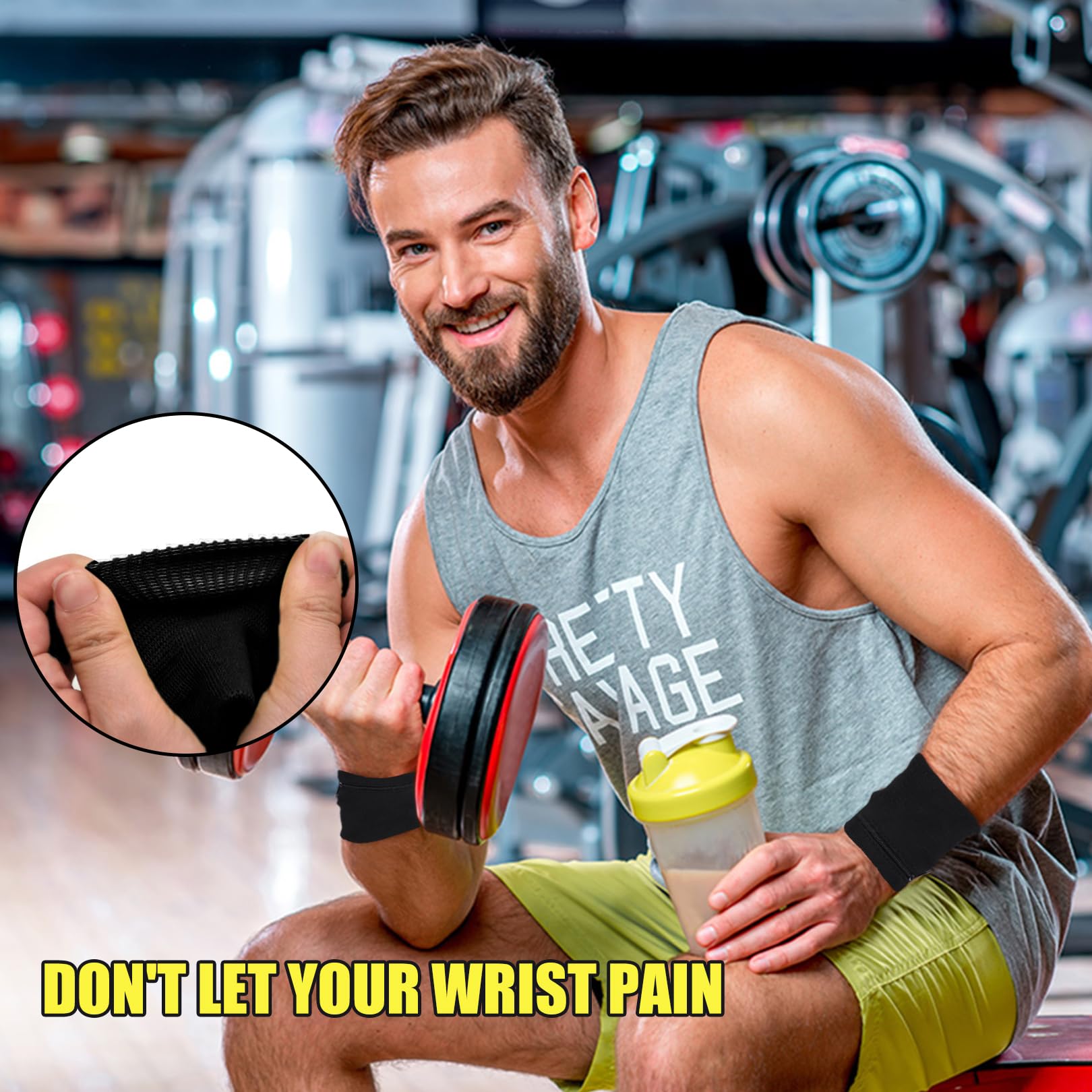 2 borse da polso nere con pratica chiusura lampo, portatili, in nylon, unisex, per riporre piccoli oggetti, per jogging e sport