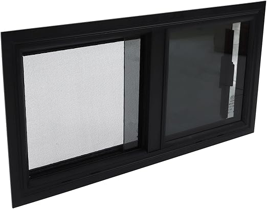 RV Window, 21.65 W X 10.24 H Sliding Black RV Window, Horizontal ...