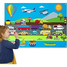 fbgnfihi Felt Story Board Set, Farm Animal Play Mat with 30+ Pieces, Animals Flannel Board, Felt Animals Toys, Portable Educational Interactive Toy, Storytelling Kits for Home and Classroom Use