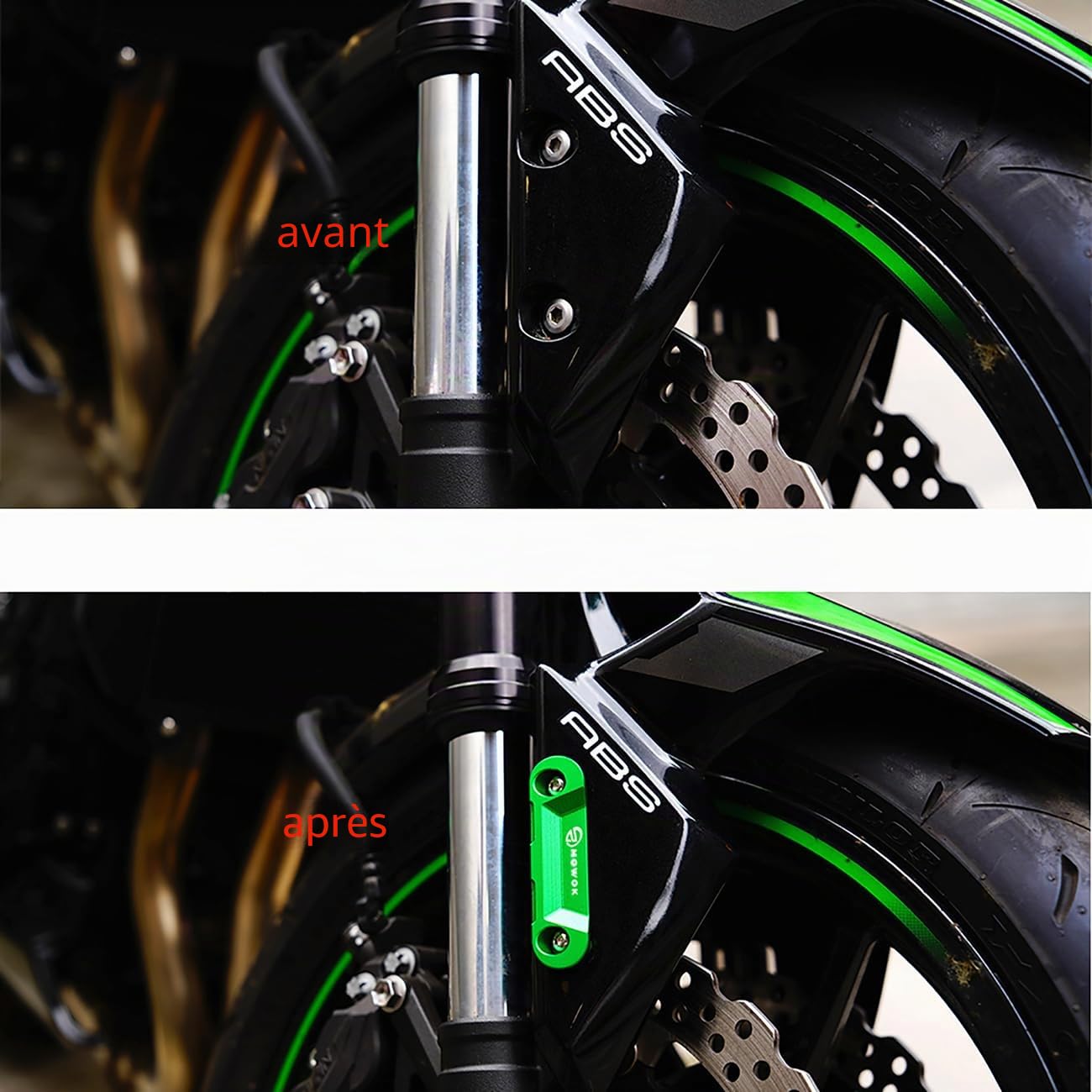 Plaque décorative en ABS pour essieu Avant de Moto Accessoires pour Z900 2025 Z 900 2017-2025 2024 2023 2022 2021 Z900RS Z900 RS SE (Rouge)