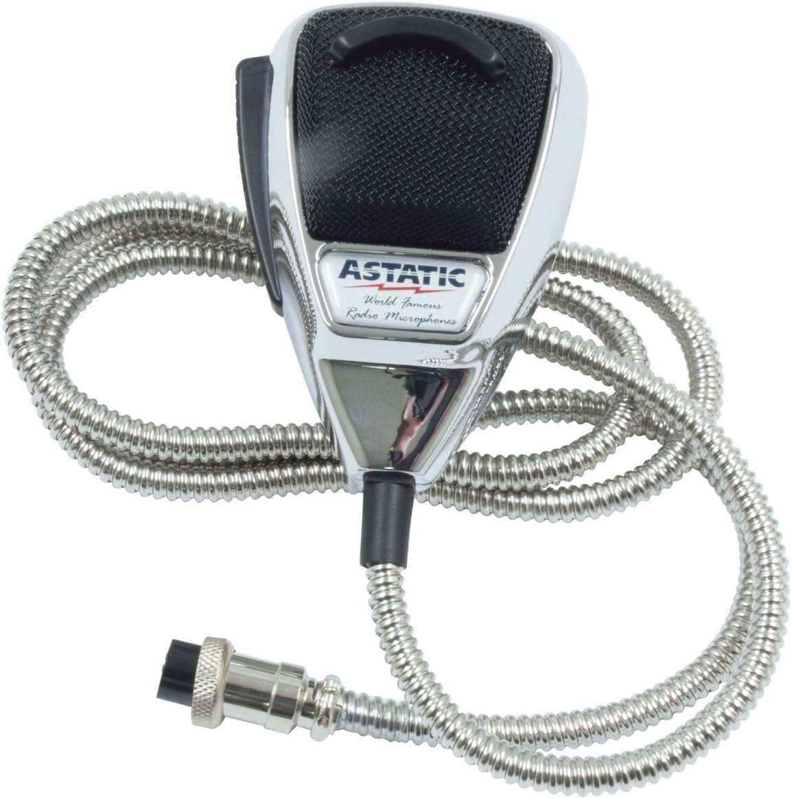 636LC Chrome Noise Canceling 4 pin CB Radio Mic