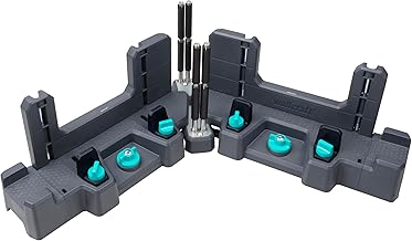 wolfcraft Schmiege und Gehrungsschneidlade PRO - 6956000-2-in-1 Gehrungslade zum Schneiden von bis zu 120 mm hohen Fußleisten & Sockelleisten und Ausmessen von Raumwinkeln