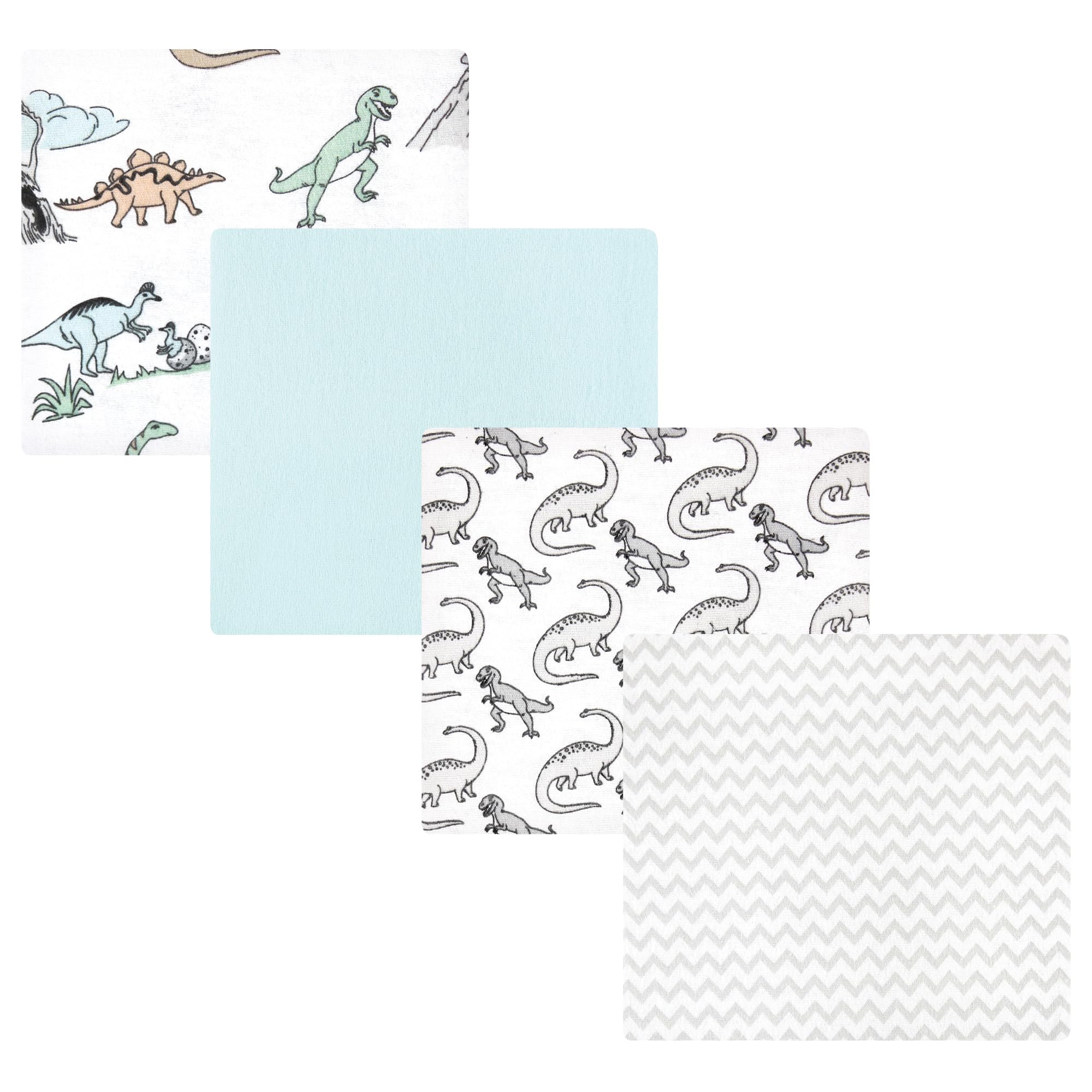 Luvable Friends Little Treasure Flannel Receiving Blankets 4pk