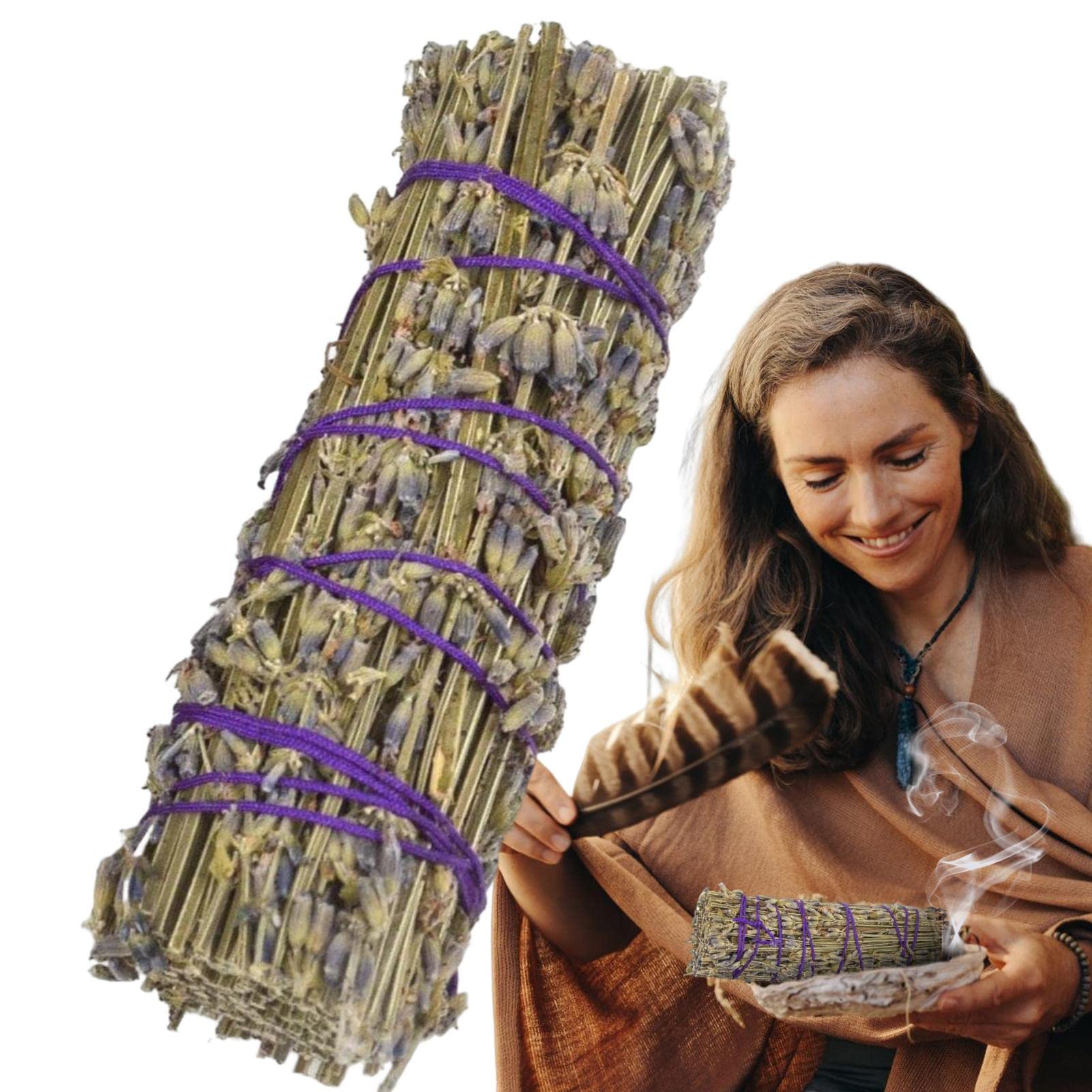 Tayste Women's Single Attribute Lavender Smudge Incense, Lavender Fragrance Stick | Lavender Decor Refreshing Aromas For Cleansing House Negative Energy For Smudging Smoke Cleanse