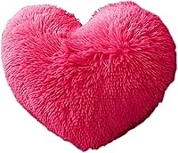 Vista 12 de MorroMorn Almohadas de Corazón Esponjosas, Almohadas Decorativas Peludas para Sofá, Cama, Linda Decoración de Habitación para Mujeres, Niñas, Niños