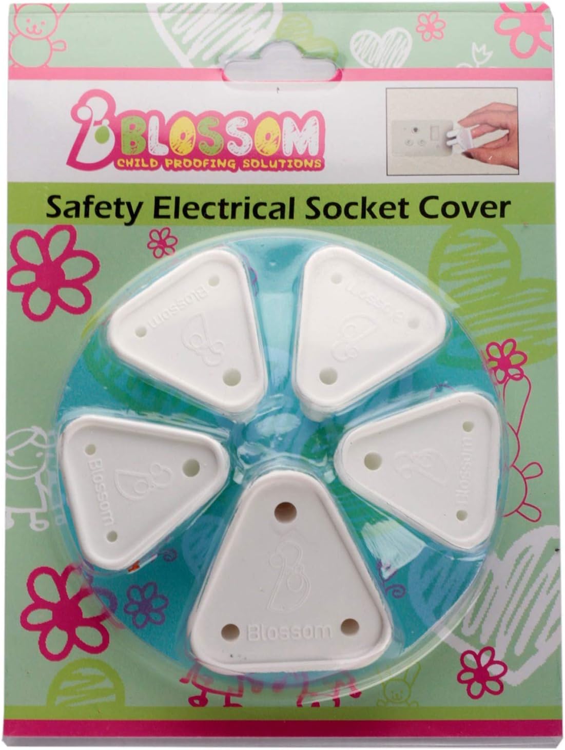 Blossom Child Proofing Electrical Socket Covers (White)