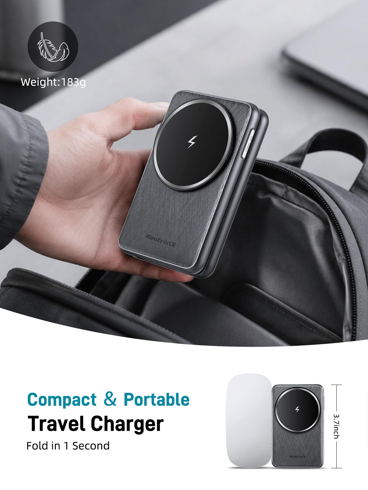 Magnetyczna ładowarka bezprzewodowa do Samsung Galaxy S25 Ultra S24, składana ładowarka Mag-safe Ładowarka do zegarka Samsung kompatybilna z Galaxy Watch Ultra 7 6 Galaxy Buds 2 (Zwart)