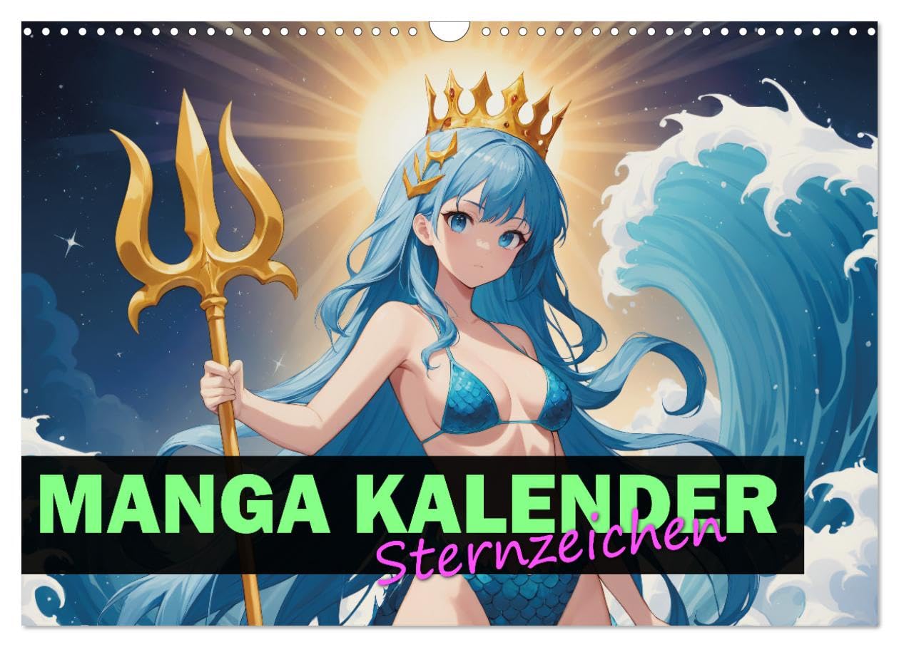 Manga Calendar Zodiac Signs UK-Version (Wall Calendar 2026 DIN A3 Landscape), CALVENDO 12 Month Wall Calendar โ image 1