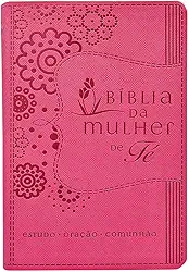 Bíblia da Mulher de Fé, NVI, Couro Soft, Rosa