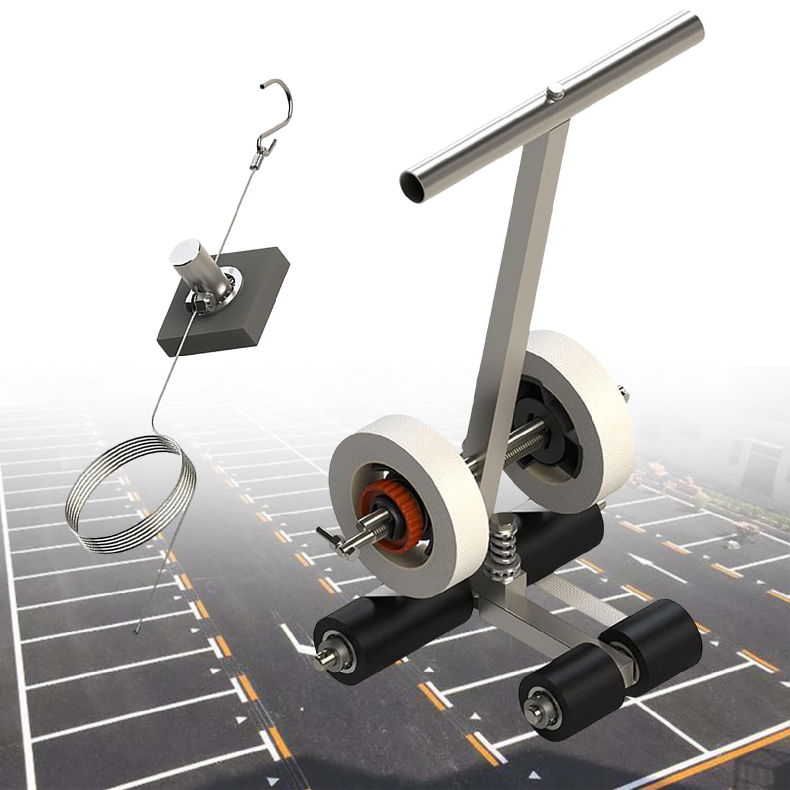 asdchZen Manual Tape Pasting Machine - Tape Marking Machine, Road Marking Auxiliary Drawing Line Masking Tape Pasting Machine,A