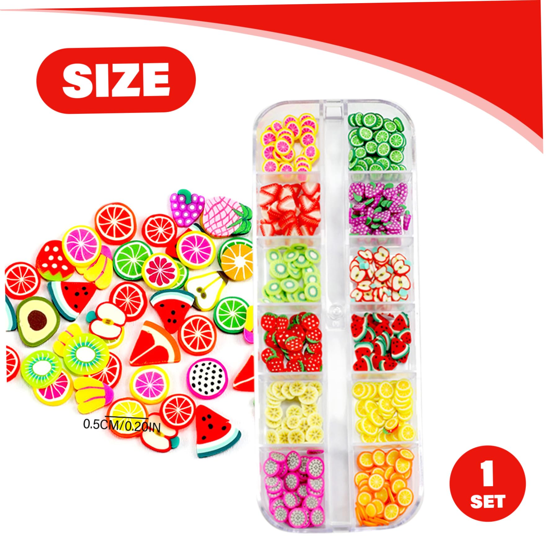Charme à ongles de fruits, autocollants à ongles de fruits bricolage 3D