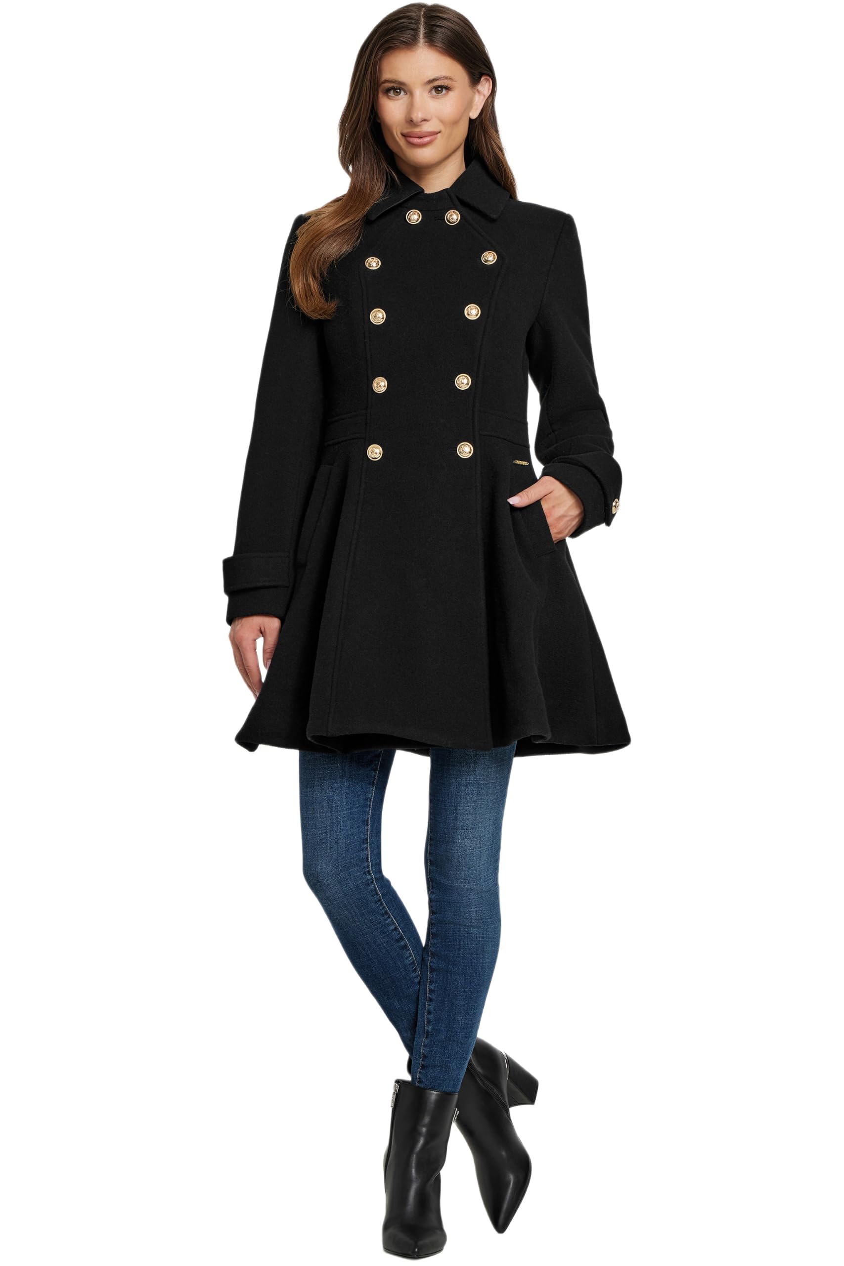 GUESS Women's Lara New Double Breast Coat
