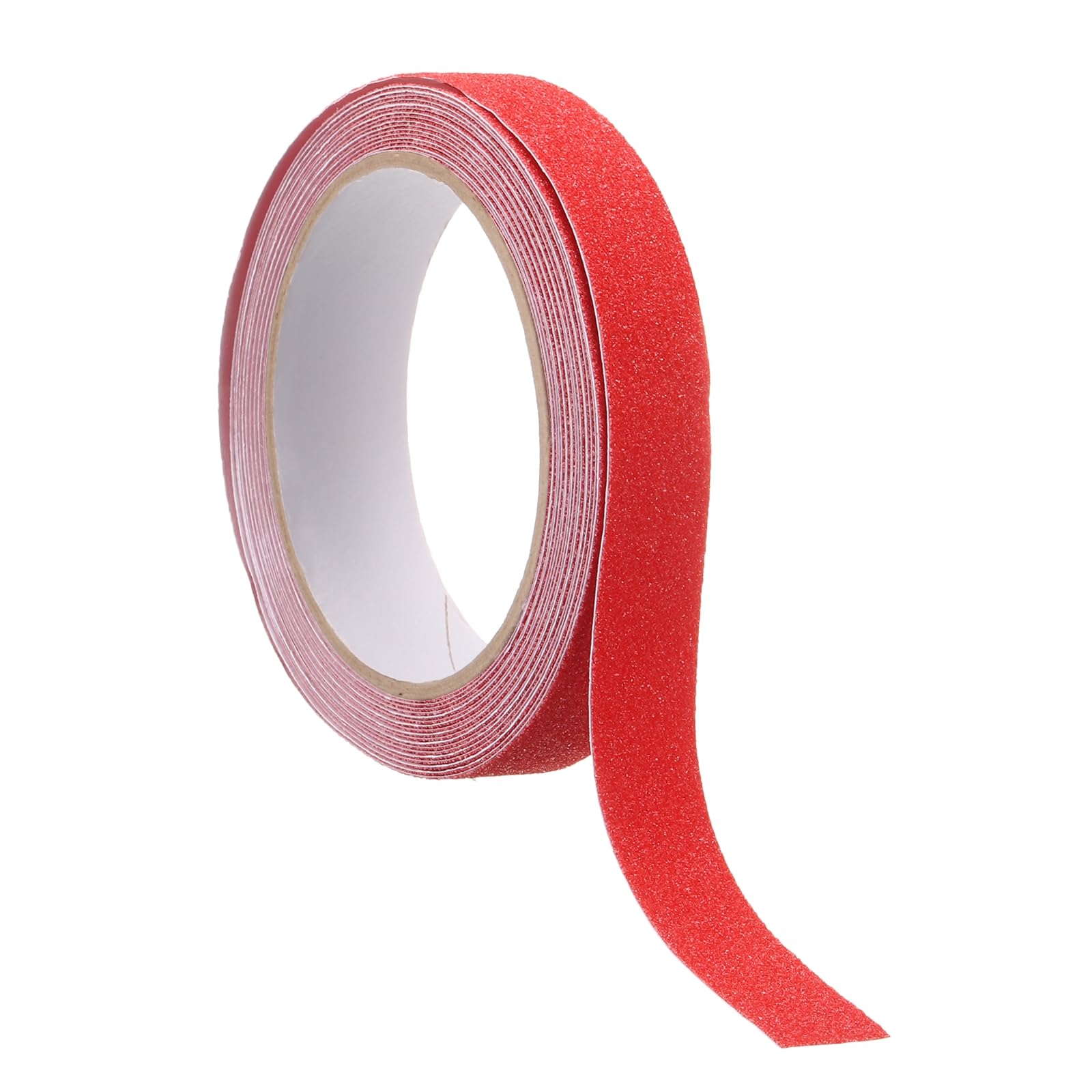 sourcing map Ruban de traction antidérapant 2,5 cm x 5 m Imperméable Haute friction Résistant aux intempéries Rouge
