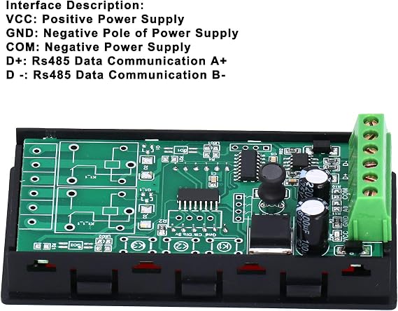 LED 7 Segment Display, MODBUS-RTU Display Module, 4 Digits Display with RS485 Serial Port for PLC Communication (5-36V)