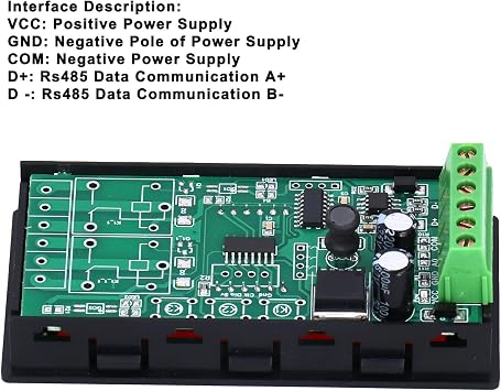 LED 7 Segment Display, MODBUS-RTU Display Module, 4 Digits Display with RS485 Serial Port for PLC Communication (5-36V)