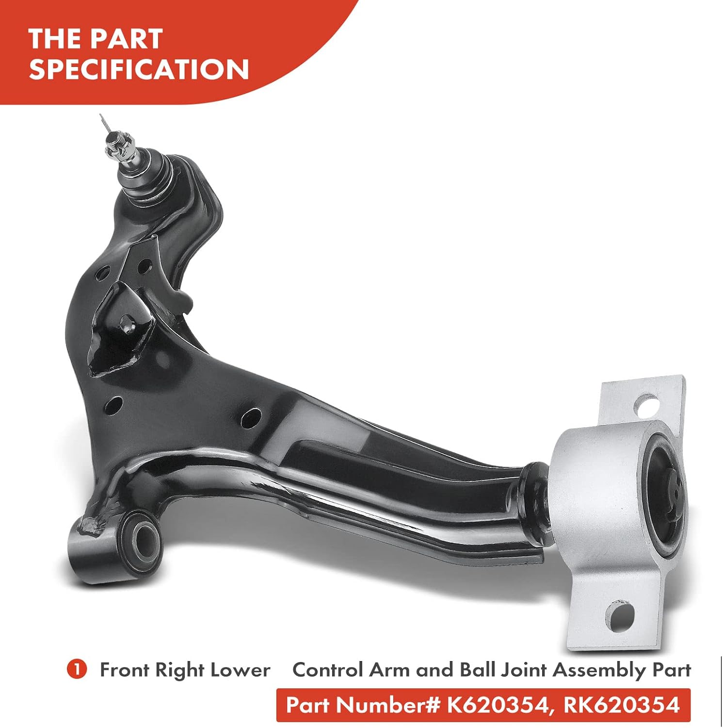 A-Premium Set of 4, Front Lower Control Arm, Lower Ball Joint, Compatible with Nissan Maxima 2000-2003, Infiniti I30 2000-2001, I35 2002-2004