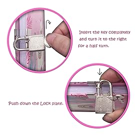 GINMLYDA Girls Diary with Lock for Kids, Alpaca Diaries 7.1x5.3 Inches 160 Pages Girl Journal Secret Cute Notebook with Lock and Key for Little Kid Writing Drawing Gift for Pre school Age 6,8,12