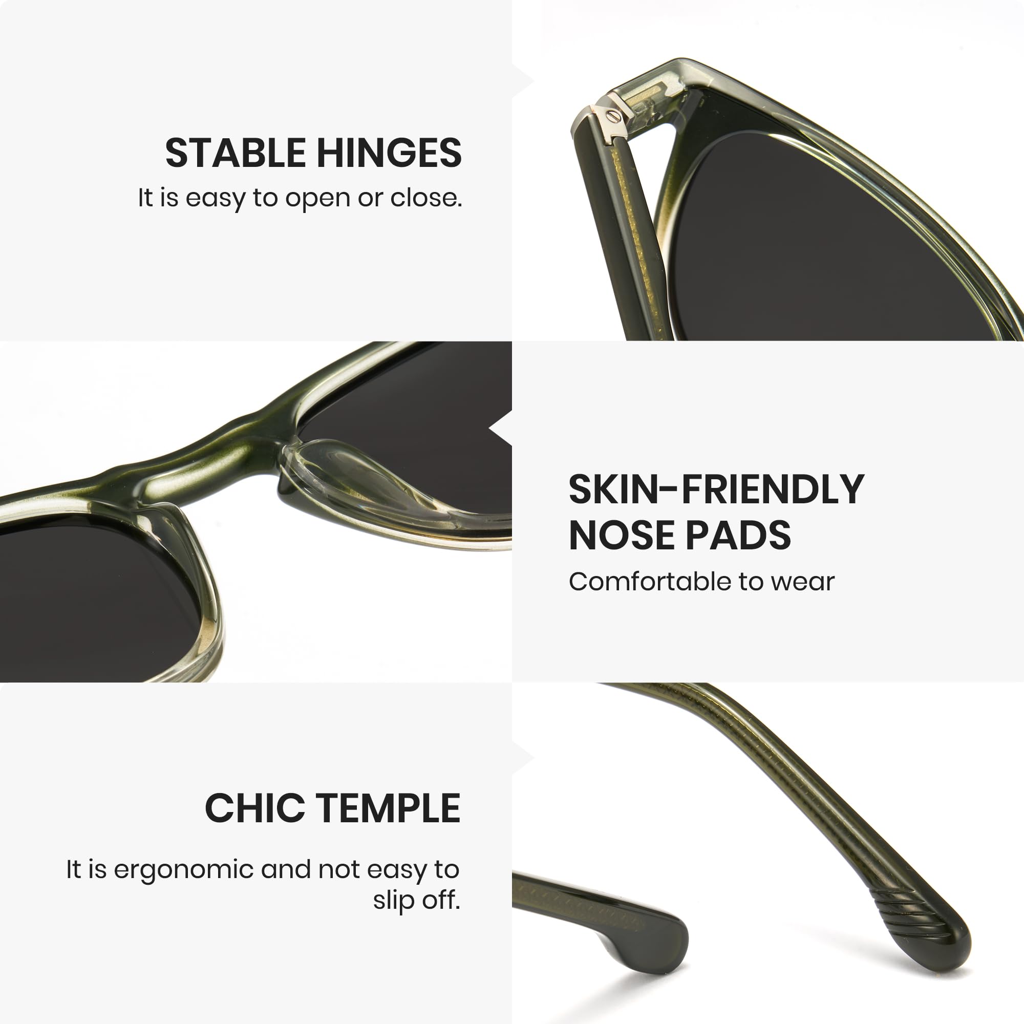 Cyxus Gafas de sol para hombre y mujer, clásicas, polarizadas, para exteriores, UV 400, para conducir, pescar, viajar, P1354
