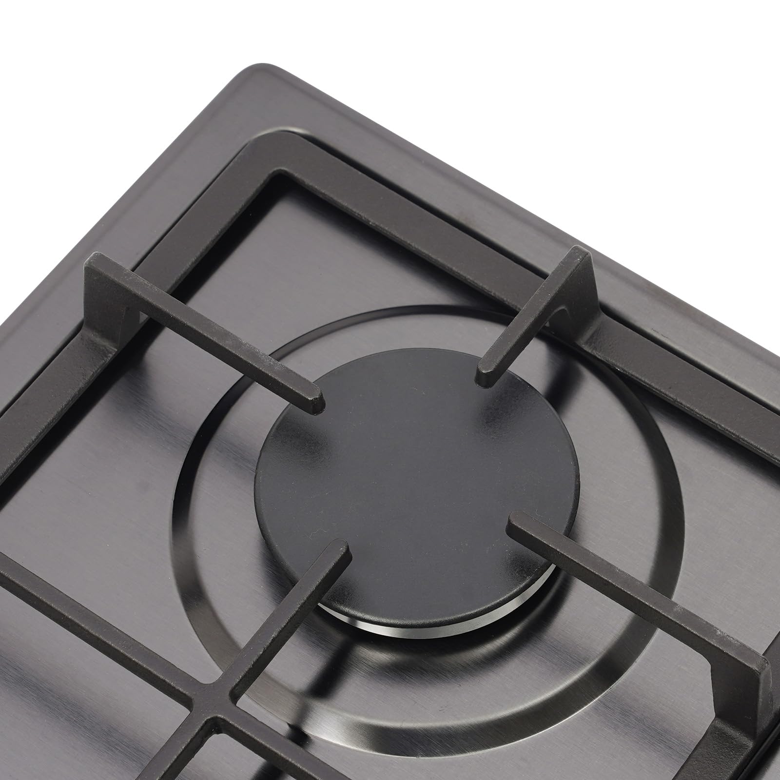 Tragbare Gasherd 2 Flammig, Mitgelieferter Umrüstdüse, 1.3m Schlauch, 51×31×10cm, 3kw+1,75kw Brenner, Gaskocher Camping, Gaskochfeld Outdoor (Schwarz)
