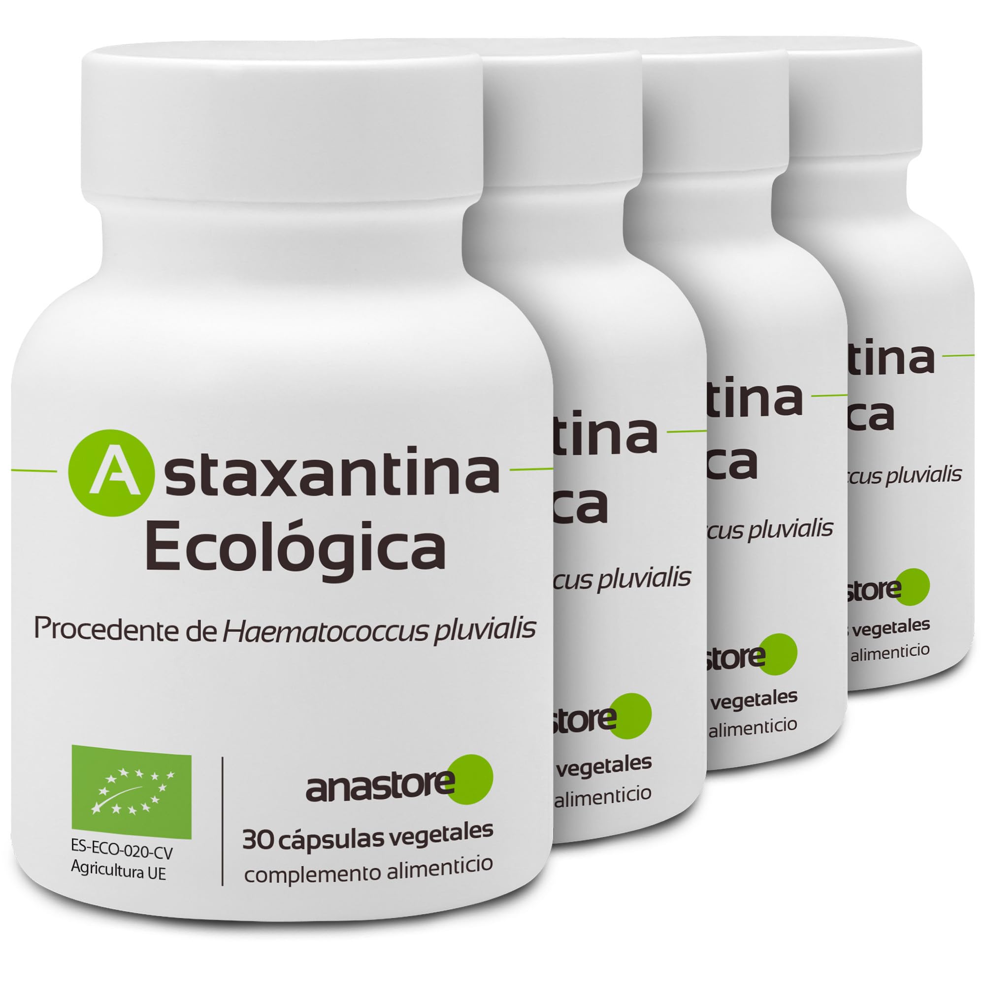 Astaxantina Ecológica * 30 cápsulas vegetales / 8 mg * Antioxidante de origen natural * Energía + Salud Visual + Cuidado de la Piel * (4)