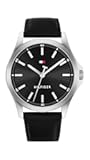 Men's 3-Hand Quartz Watch – 42mm Case, Leather Strap, 3 ATM Water Resistant, Modern Everyday Timepiece, Gift for Him