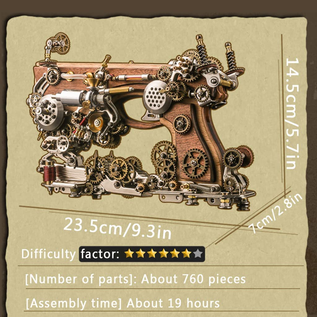 Puzzle 3D per adulti, puzzle 3D in metallo, puzzle 3D creativo in stile steampunk per artigianato, decorazione scrivania, festival