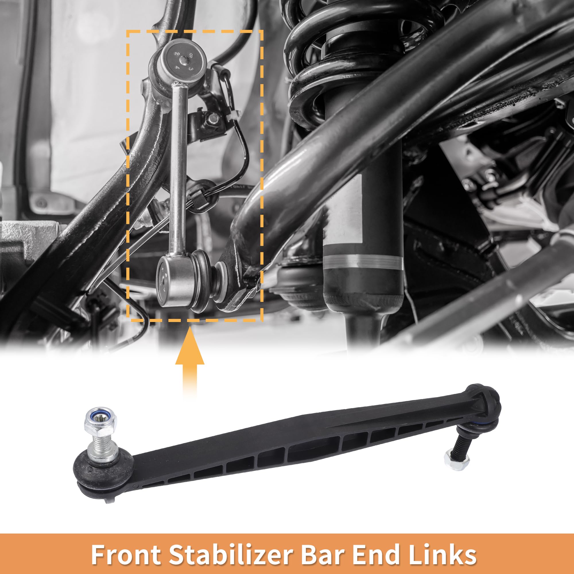 Sway Bar Link Rear PAIR Front Sway Bar Link Kit FITS Sonic 2012-2020, K750630 Rear Sway Bar Links - Foto 2