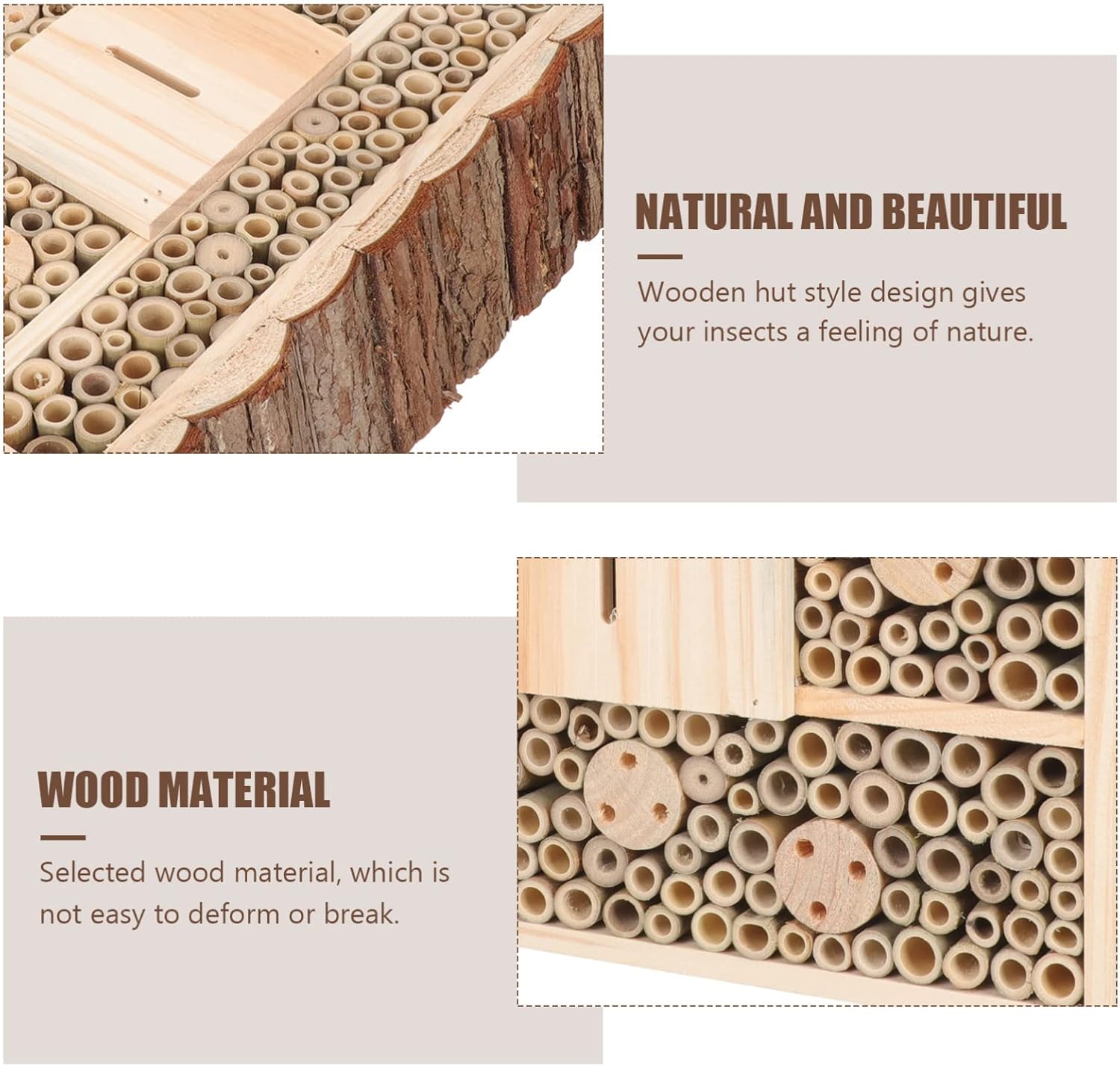 木の昆虫の家のてんとう虫の生息地蜂繁殖シェルター昆虫ハイブ昆虫のホテル から厳選した