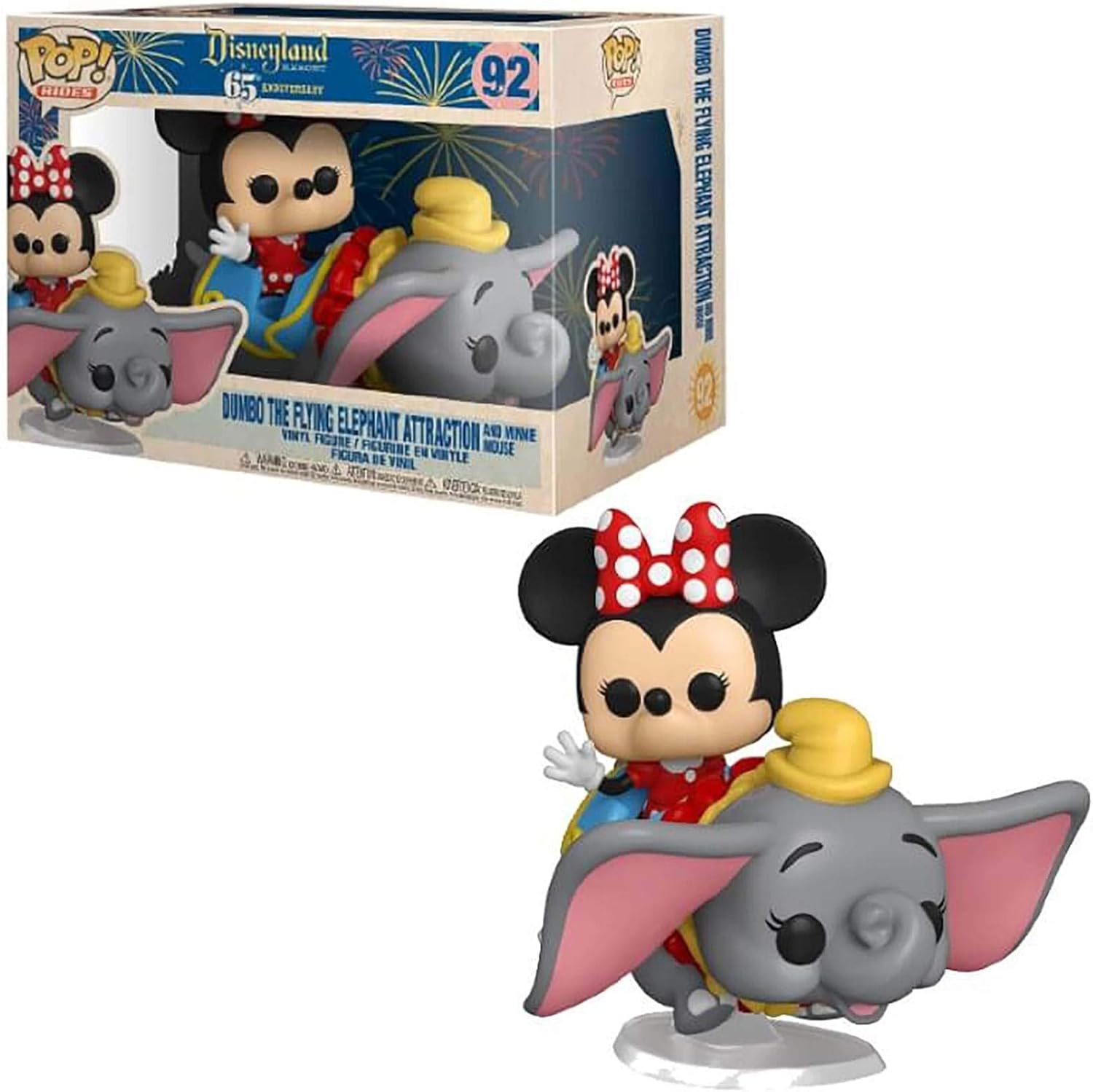 Funko Pop! Ride: Disney 65th - Flyng Dumbo Ride with Minnie, Action Figure - 6 inches