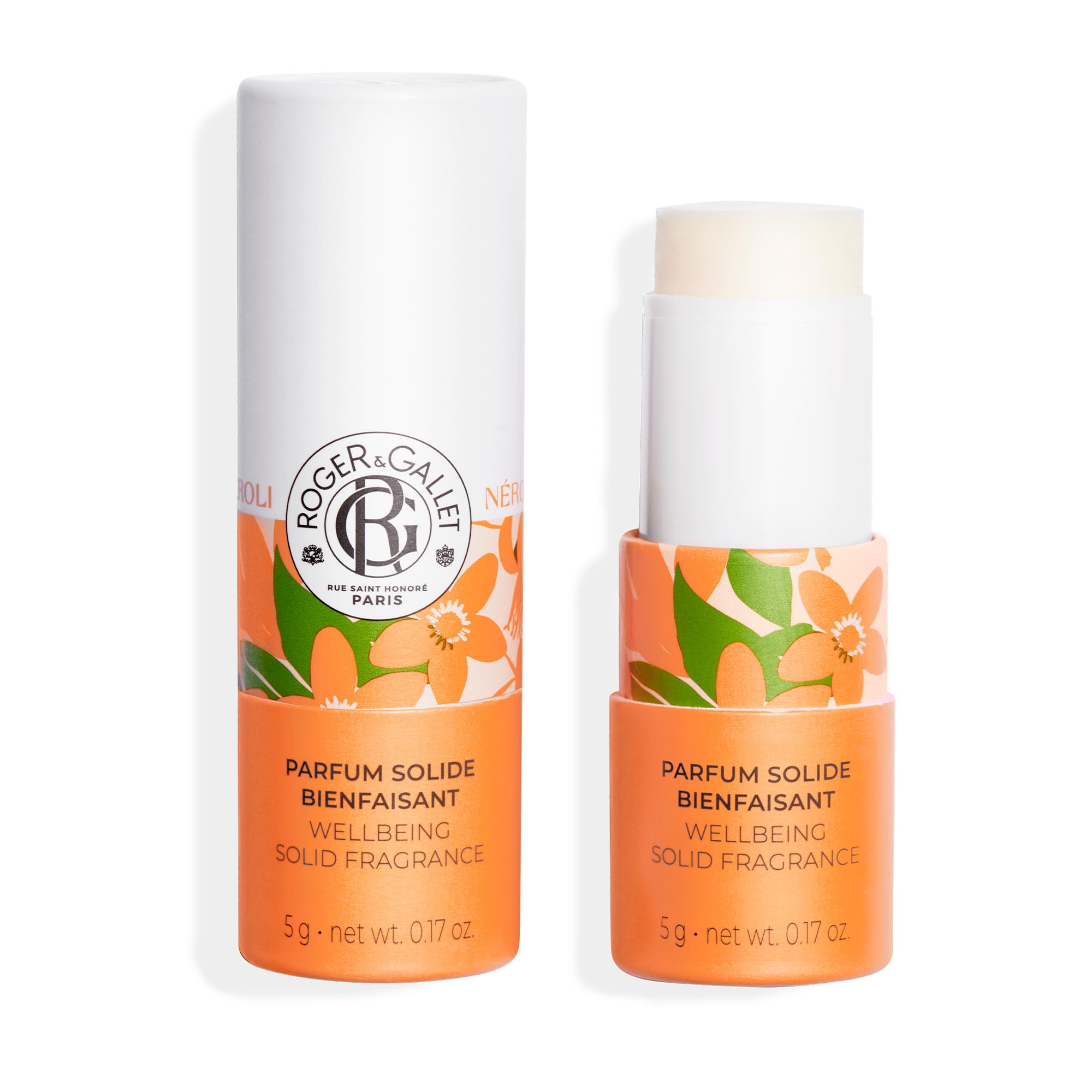 Roger&Gallet - Neroli - Profumo solido di benessere - Neroli, Fiore d'Arancio, Immortelle - 5g